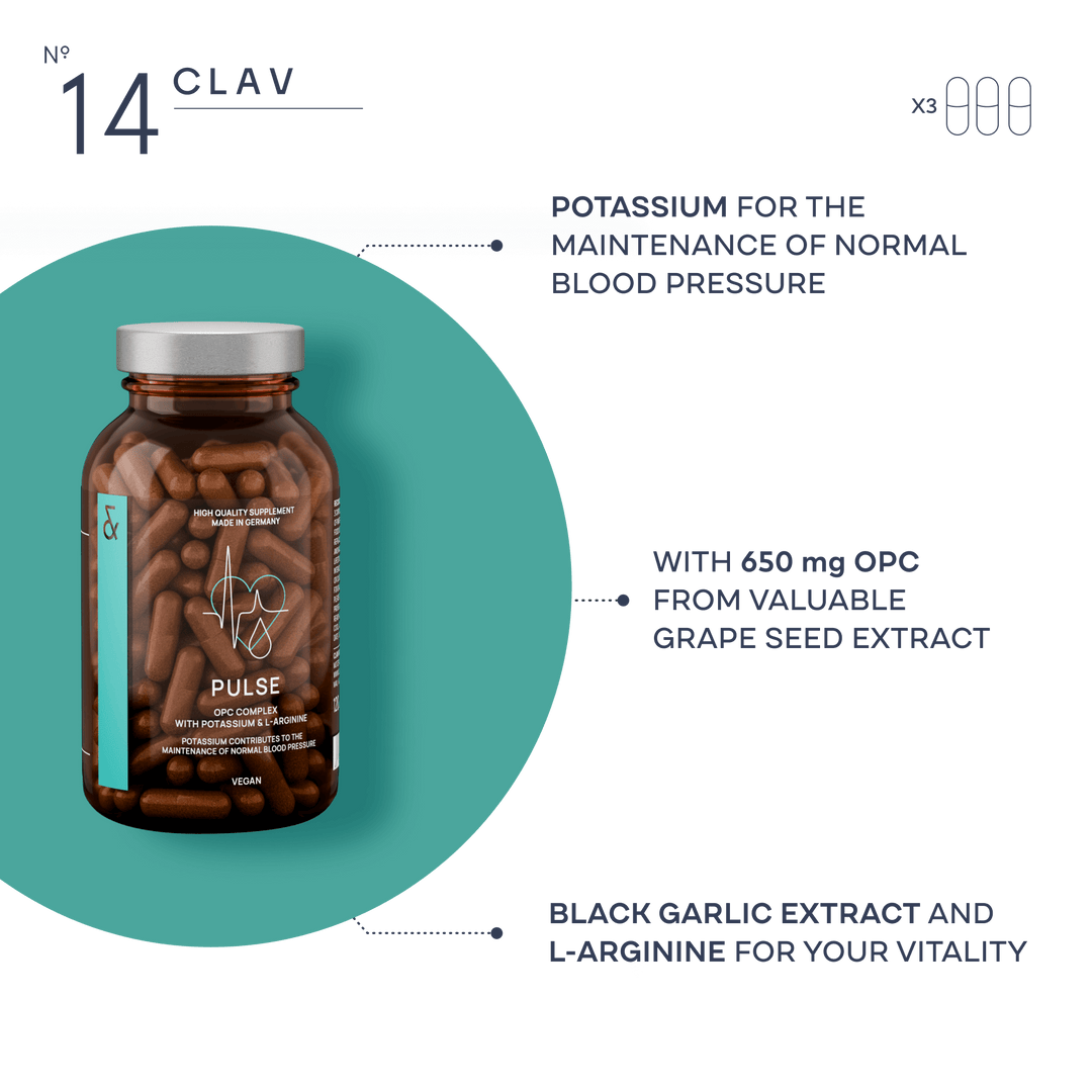 Pulse | Grape Seed Extract, L-Arginine & Potassium Blood Pressure ...